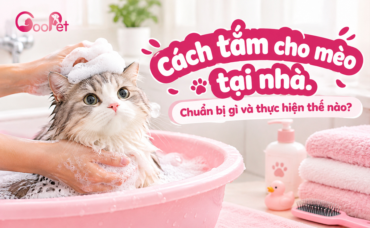 Cách tắm cho mèo tại nhà