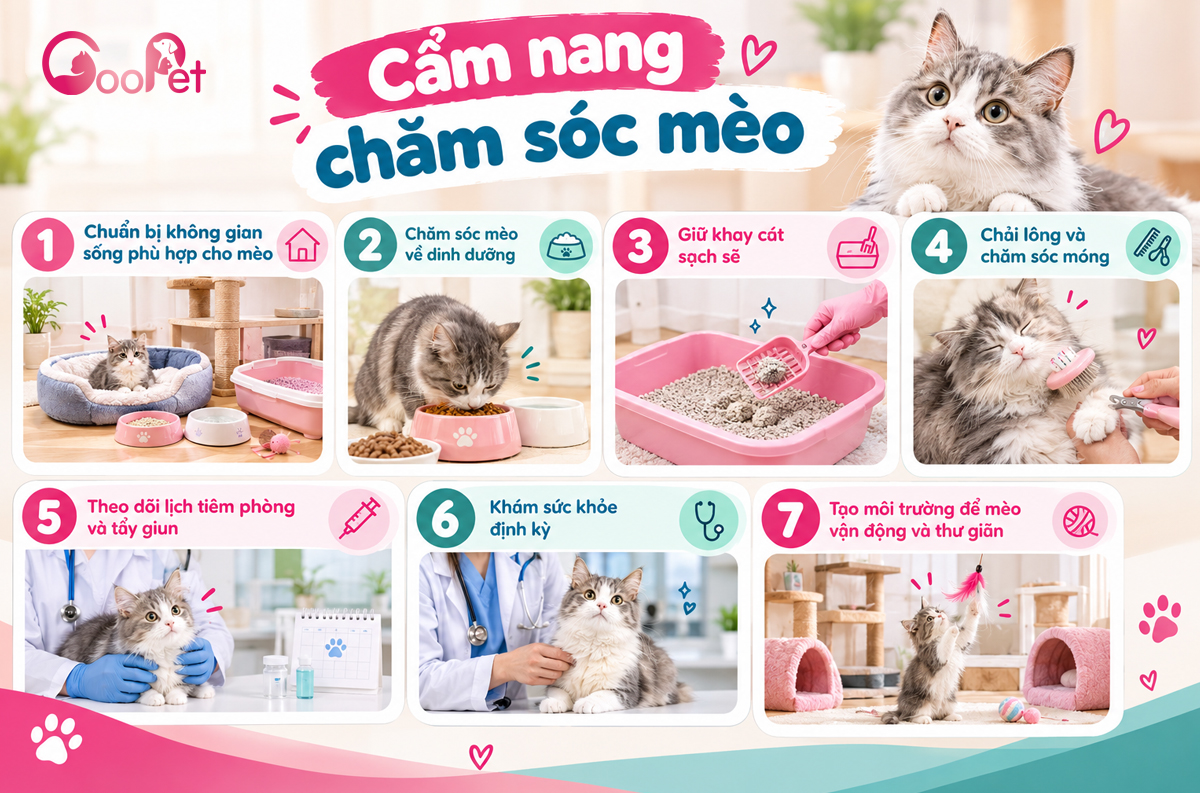 Cẩm nang chăm sóc mèo