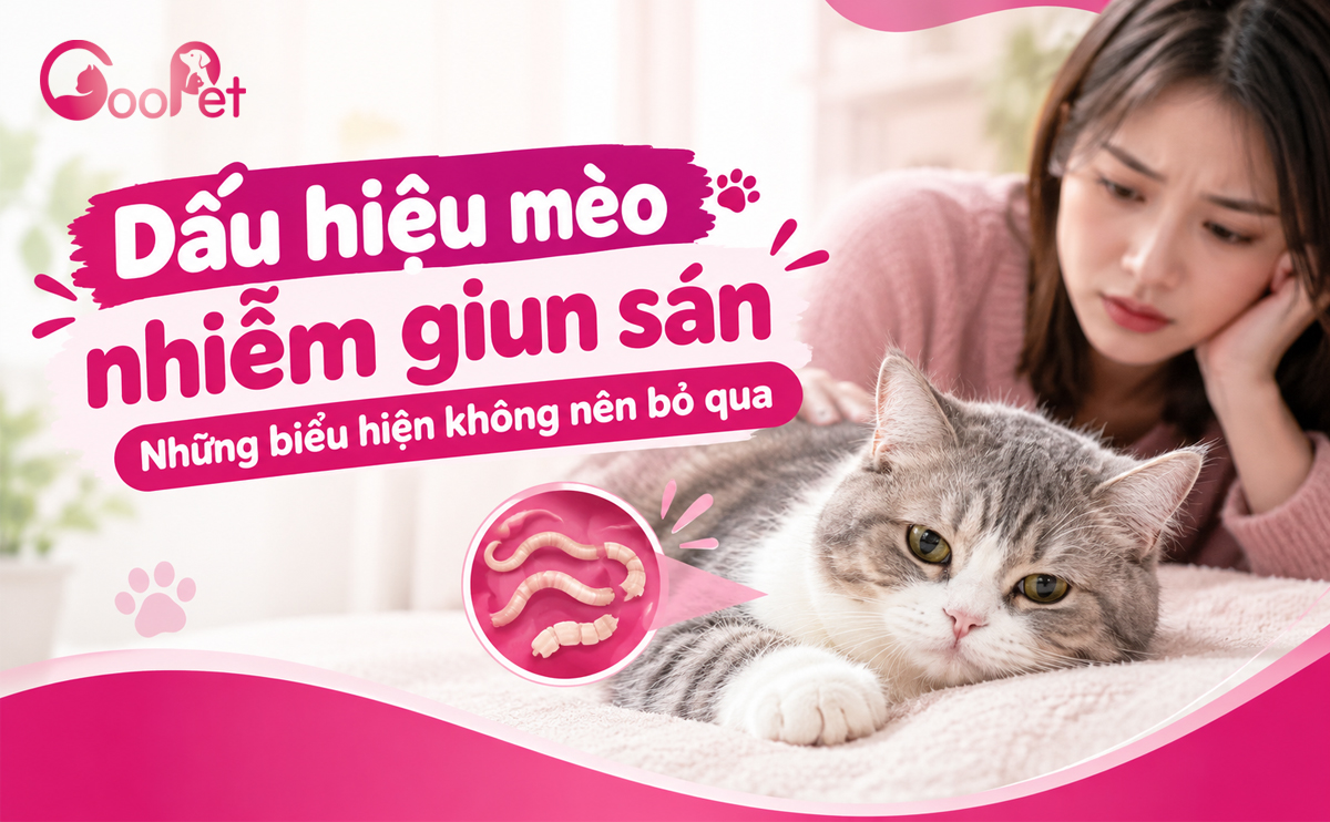 Dấu hiệu mèo bị giun sán. Những biểu hiện không nên bỏ qua