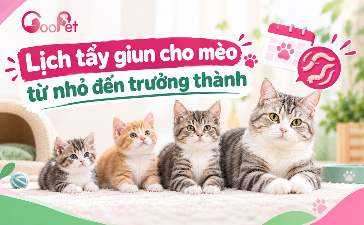 Lịch tẩy giun cho mèo từ nhỏ đến trưởng thành