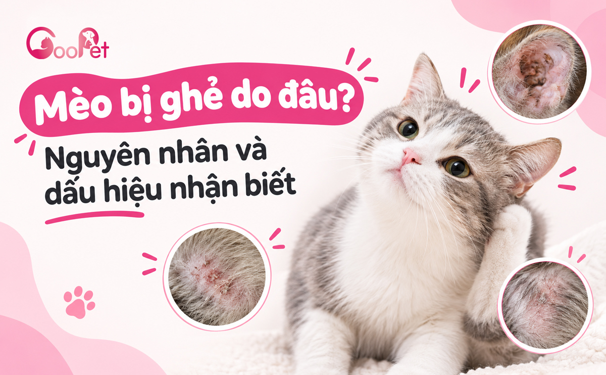 Mèo bị ghẻ do dâu?