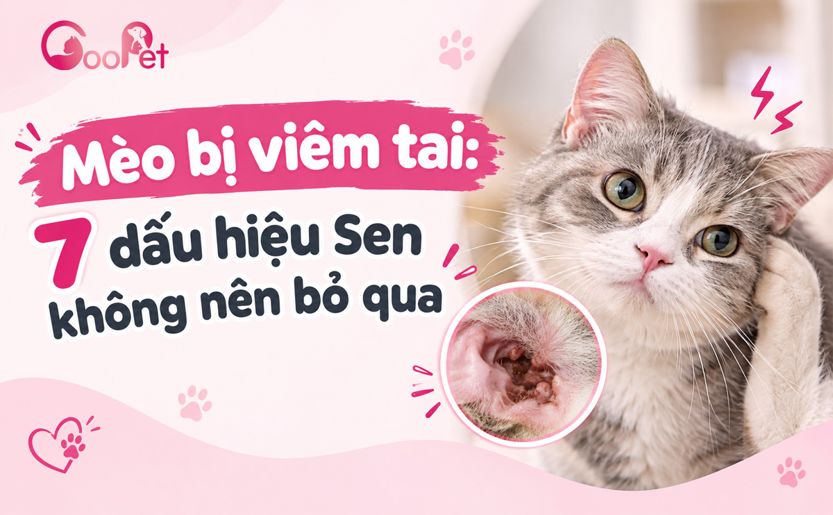 Mèo bị viêm tai