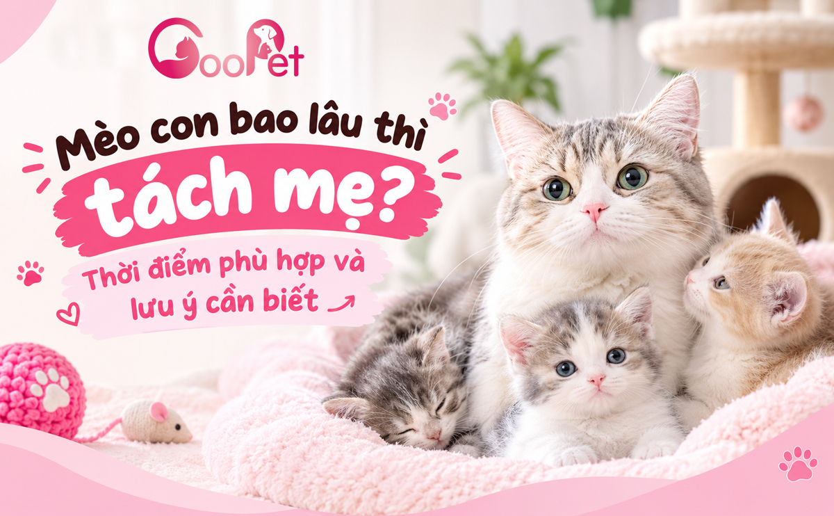 Mèo con bao lâu thì tách mẹ?