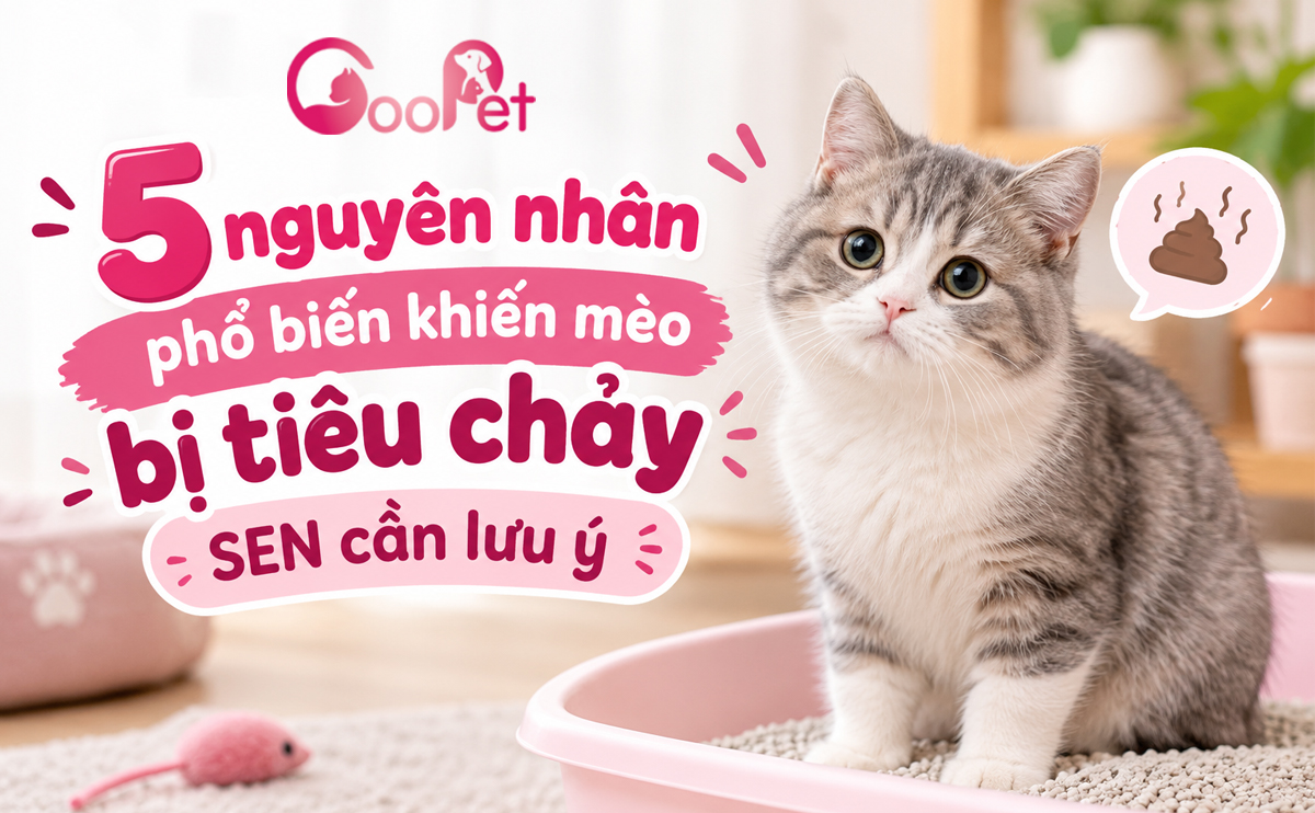 Nguyên nhân mèo bị tiêu chảy SEN cần lưu ý