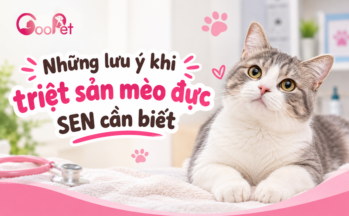 Những lưu ý khi triệt sản mèo đực SEN cần lưu ý