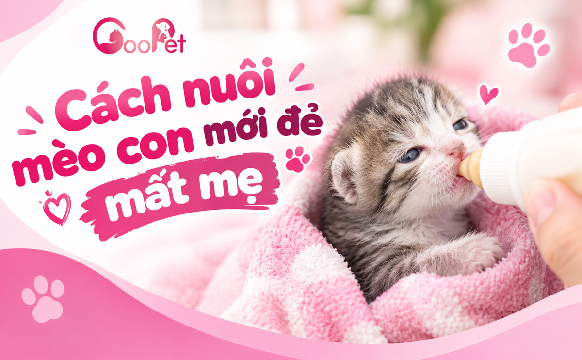 Cách nuôi mèo con mới đẻ mất mẹ