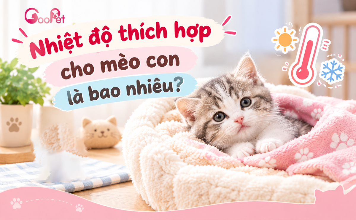 Nhiệt độ thích hợp cho mèo con