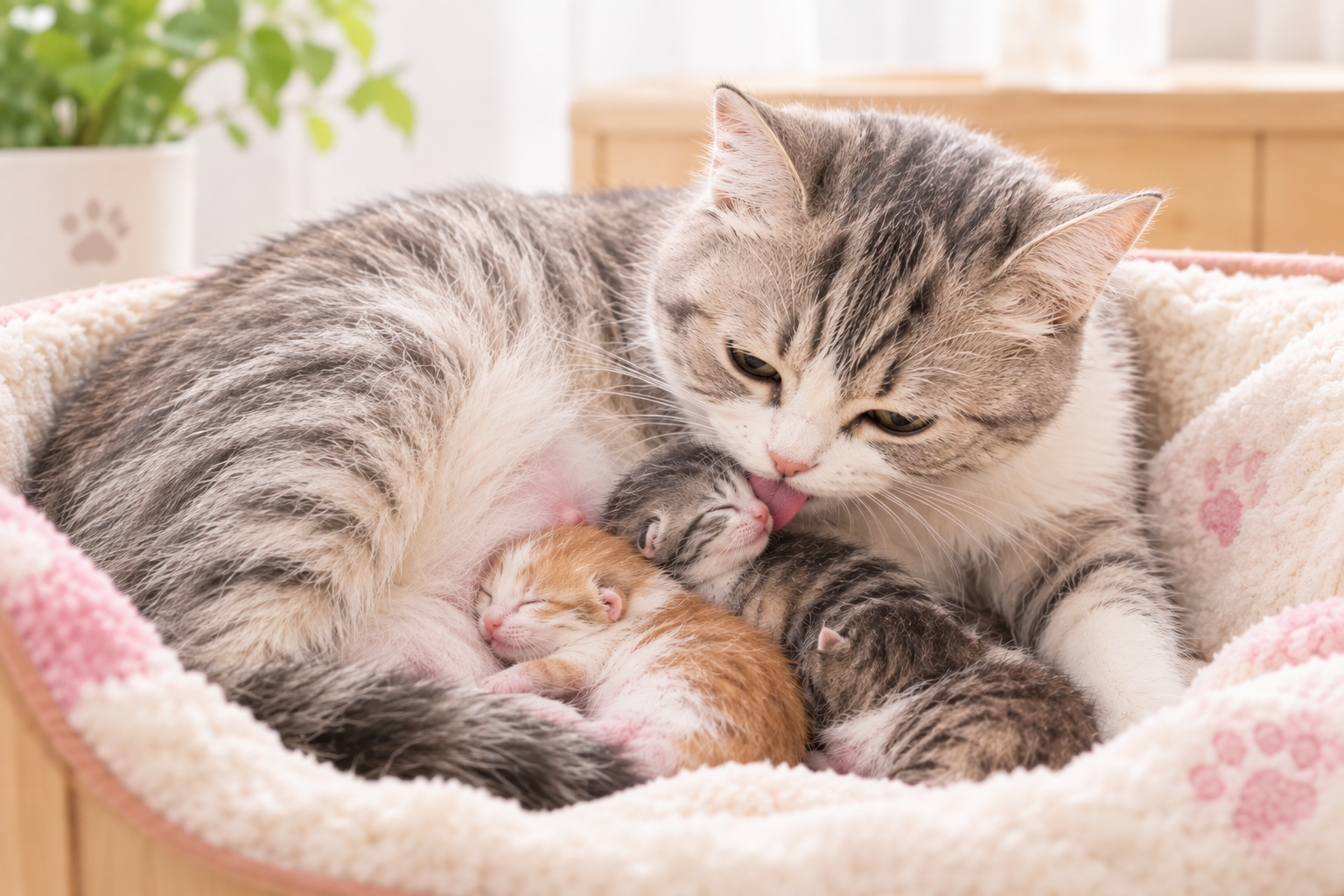 Nuôi mèo con mới đẻ